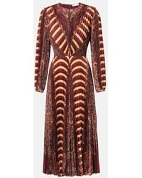 Ulla Johnson - Sarai Pleated Midi Dress - Lyst