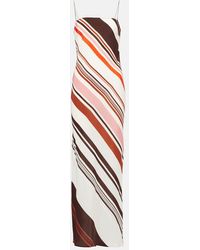 SIR. - Thistle Striped Silk Satin Maxi Dress - Lyst