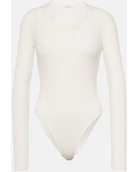 Alaïa - Ribbed-Knit Bodysuit - Lyst