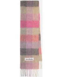 Acne Studios Checked Alpaca Wool-blend Scarf - Multicolor