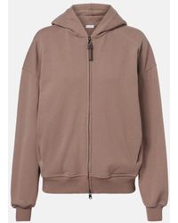 Brunello Cucinelli - Cotton Jersey Zip-Up Hoodie - Lyst