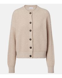 Brunello Cucinelli - Ribbed-Knit Cashmere And Wool-Blend Cardigan - Lyst