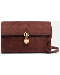 SAVETTE - Schultertasche Symmetry Mini Aus Veloursleder - Lyst