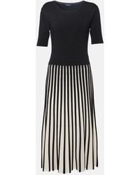 JOSEPH - Striped Pleated Midi Dress - Lyst