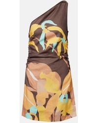 Faithfull the Brand - Marga Floral One-Shoulder Linen Minidress - Lyst
