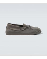 Giorgio Armani - Suede Loafers - Lyst