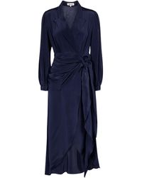 Diane von Furstenberg Wickelkleid Stella aus Seide - Blau