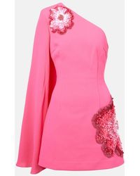 Rebecca Vallance - Vestido Corto Layana Con Capa Adornado - Lyst
