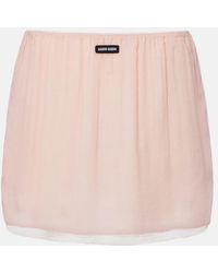 Miu Miu - Layered Silk Chiffon Miniskirt - Lyst
