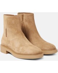 Gianvito Rossi - Lexington Suede Ankle Boots - Lyst