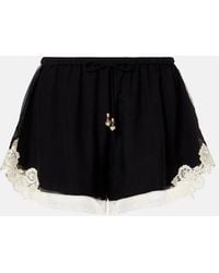 Zimmermann - Roselight Cotton And Silk Shorts - Lyst
