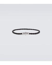 Bottega Veneta - Armband Aus Leder Und Sterlingsilber - Lyst