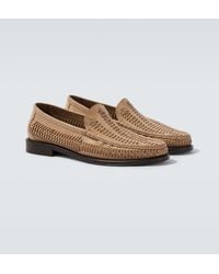 Brunello Cucinelli - Woven Leather Loafers - Lyst