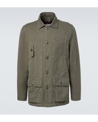 Brunello Cucinelli - Cotton And Linen Field Jacket - Lyst