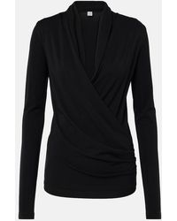 TOTEME - Draped Jersey Top - Lyst