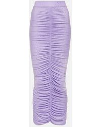 Alex Perry - Crystal-embellished Ruched Midi Skirt - Lyst