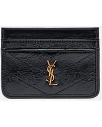 Saint Laurent - Niki Patent Leather Card Holder - Lyst