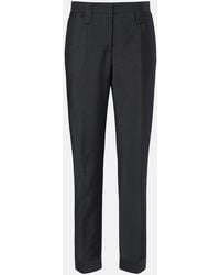 Versace - Wool And Mohair Tapered Pants - Lyst