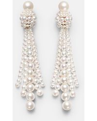 Sophie Bille Brahe - Colonna Grande 14Kt Earrings With Pearls - Lyst