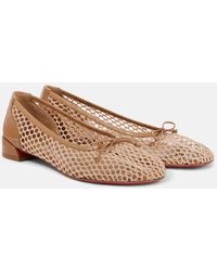 Christian Louboutin - Sweetie Jane Mesh Ballet Flats - Lyst