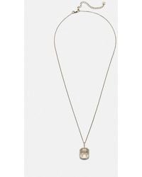 Mateo - Initial 14Kt Necklace With Quartz And Diamonds - Lyst