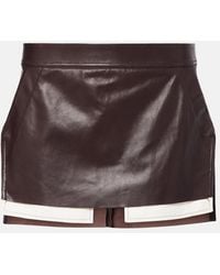 Rick Owens - Fog Leather Miniskirt - Lyst