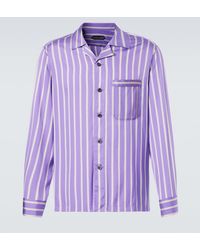 Tom Ford - Striped Silk Jacquard Shirt - Lyst