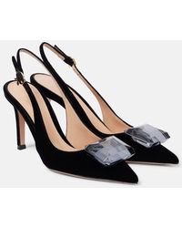 Gianvito Rossi - Jaipur 85 Velvet Slingback Pumps - Lyst