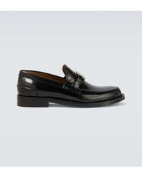 Burberry - Polished Leather Loafers - Lyst