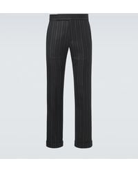Tom Ford - Striped Wool Straight Pants - Lyst