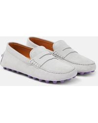 Tod's - Gommini Bubble Suede Driving Shoes - Lyst