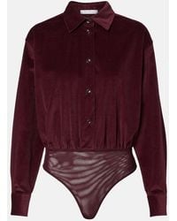 Max Mara - Fertile Cotton Velvet Bodysuit - Lyst