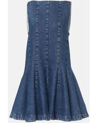 KHAITE - Abito Corto Di Jeans Mags - Lyst