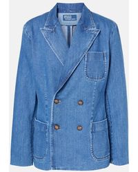 Polo Ralph Lauren - Double-Breasted Denim Blazer - Lyst