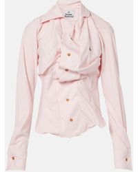Vivienne Westwood - Orb Gathered Asymmetric Cotton Shirt - Lyst