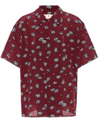 Marni Camicia a stampa floreale in seta - Rosso