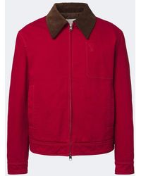 Ami Paris - Ami De Coeur Corduroy-Trimmed Denim Jacket - Lyst