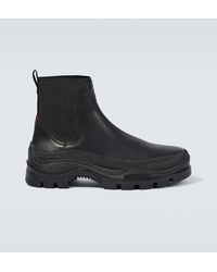 Moncler - Chunky-sole Leather Ankle Boots - Lyst