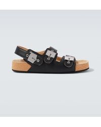 Balenciaga - X Scholl Leather Sandals - Lyst