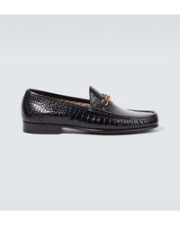 Tom Ford - Croc-effect Leather Loafers - Lyst