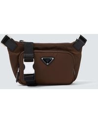 Prada - Re-Nylon Leather-Trimmed Shoulder Bag - Lyst