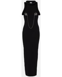 Jean Paul Gaultier - Elegant Long Dress With 3D Chest Detail And Structured Horizontal Wiring - Lyst