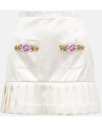Miss Sohee - Minifalda de seda adornada - Lyst