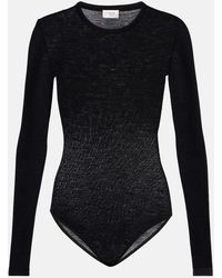 Saint Laurent - Wool Jersey Bodysuit - Lyst