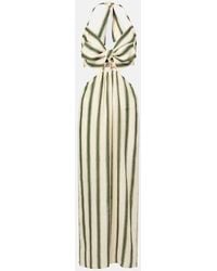 Johanna Ortiz - Vestido Midi Los Siete Mares A Rayas - Lyst
