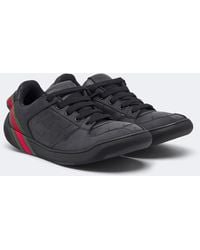 Gucci - Screener Gg Web Stripe Leather Sneakers - Lyst