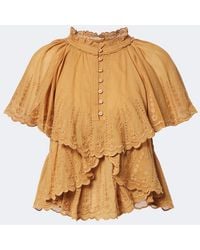 Isabel Marant - Lorna Embroidered Cotton Top - Lyst