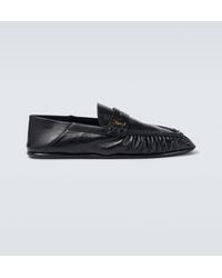 Saint Laurent - Mocassins With Gathered Effect - Lyst
