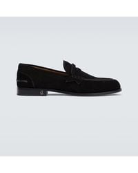 Christian Louboutin - Mocassins En Daim - Lyst