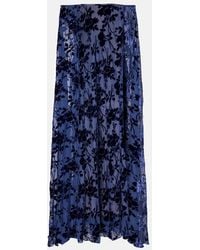 Rodarte - Caped Off-Shoulder Jacquard Maxi Dress - Lyst